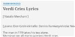 10,000 Maniacs’s Verdi Cries Lyrics