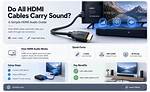 Does Hdmi Carry Sound from Dvd to Tv?