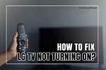 How Do I Fix My Lg Tv After Power Surge?