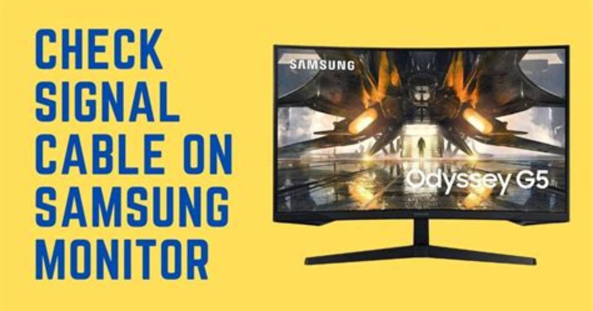 How Do I Fix the Check Signal Cable on My Monitor?