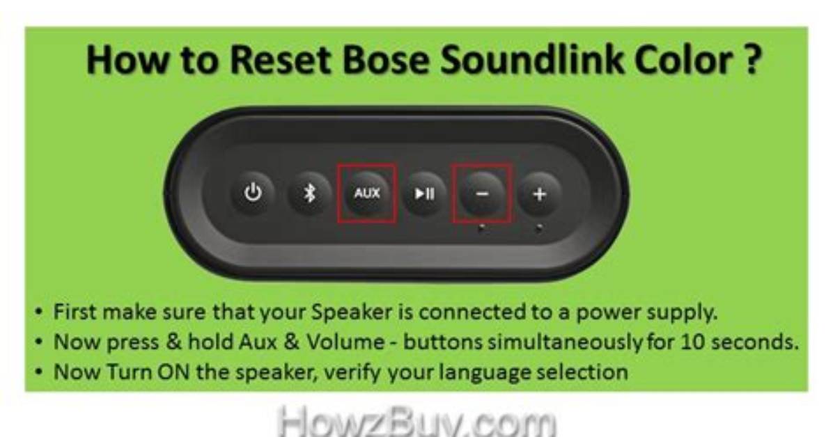 How Do I Reset Bose Color Soundlink?
