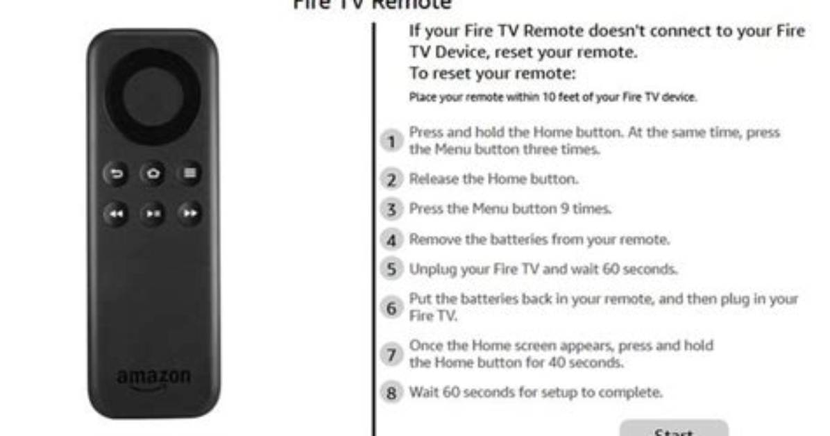 How Do I Reset My Amazon Remote?