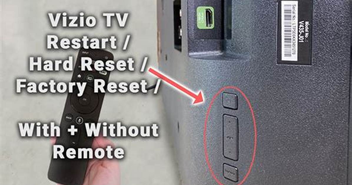How Do I Reset My Vizio Sb2920?