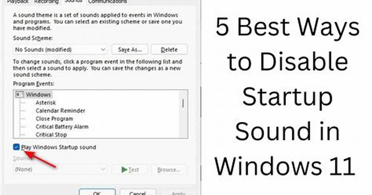 How Do I Turn off Startup Sound on My Computer?