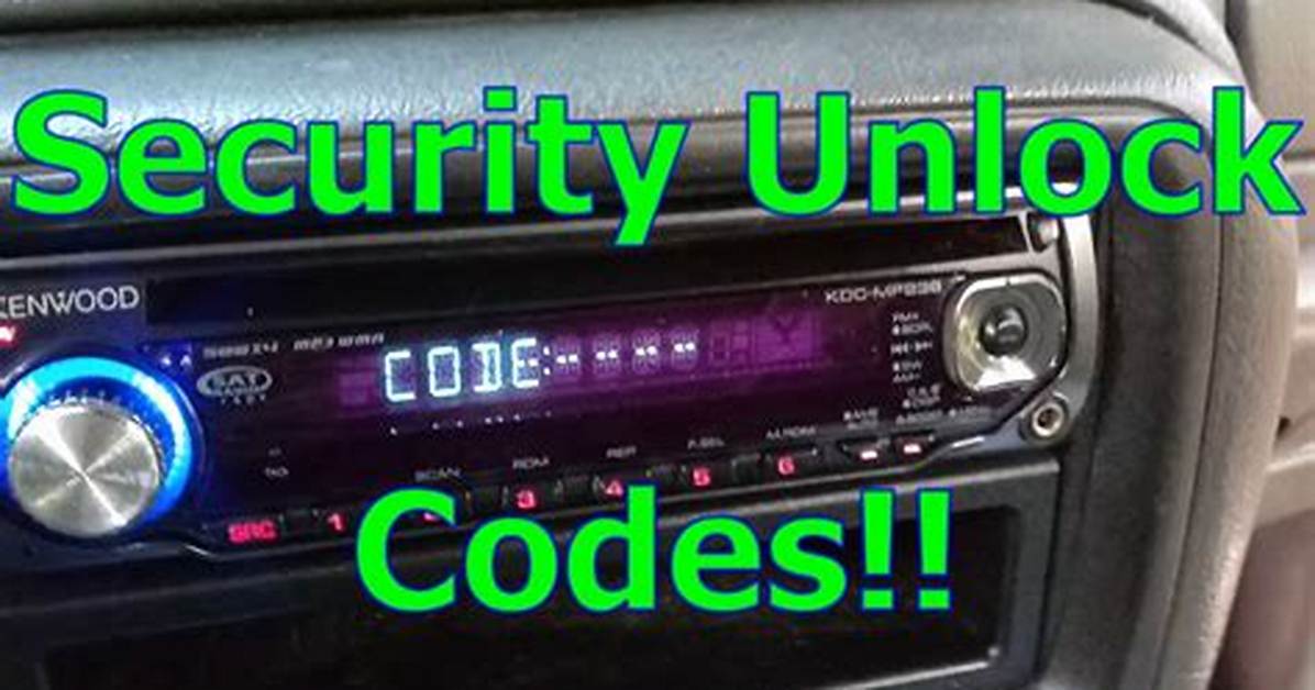 How Do I Unlock My Kenwood Dnn991Hd?