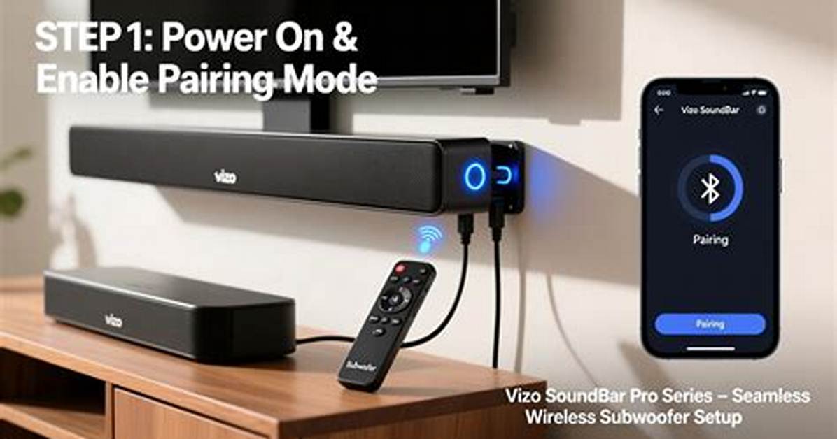 How Do You Pair a Vizio Sound Bar to a Subwoofer?