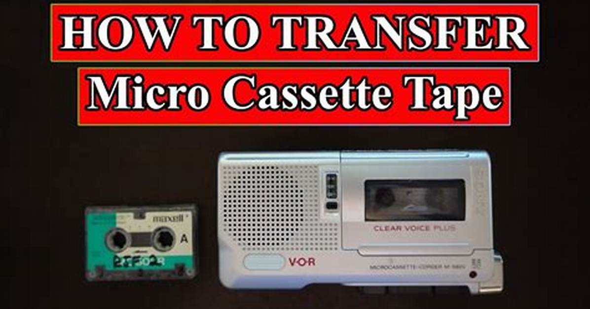How Do You Remove Microcassette Tape?