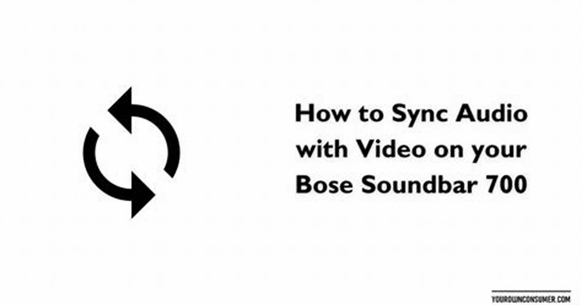 How Do You Sync a Bose Soundbar?