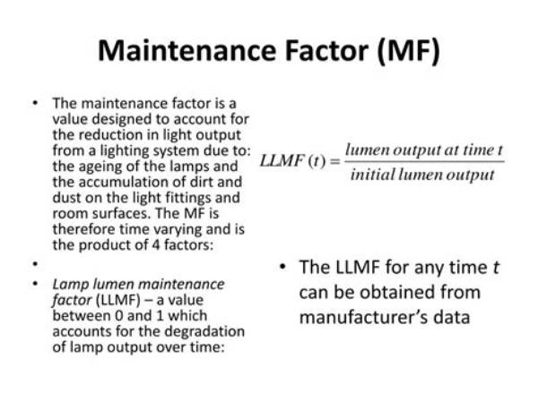 How Is Lighting Maintenance Factor Calculated?
