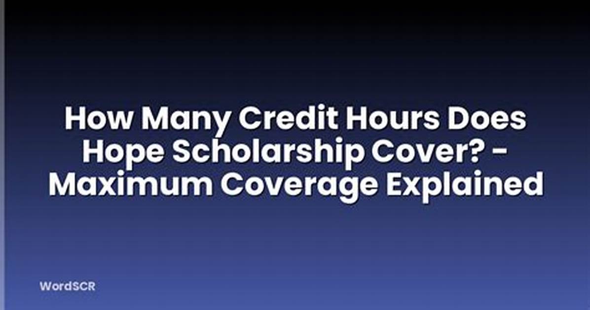 How Many Year's Can Hope Credit Be Claimed?
