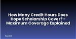 How Many Year's Can Hope Credit Be Claimed?