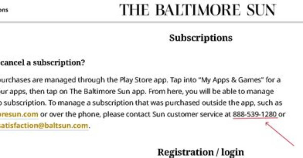 How to Cancel Your the Baltimore Sun Account