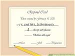 How to Fill out a Wedding Rsvp Card