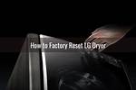 How to Reset Lg Dryer