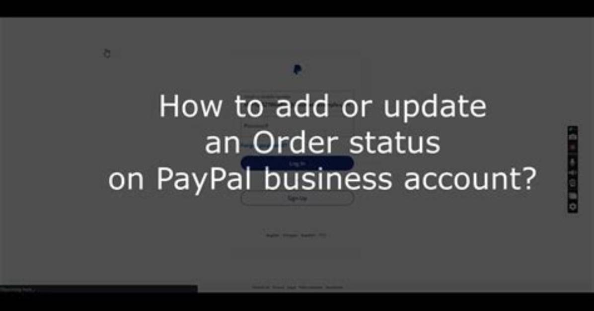 How to Update Order Status on Paypal