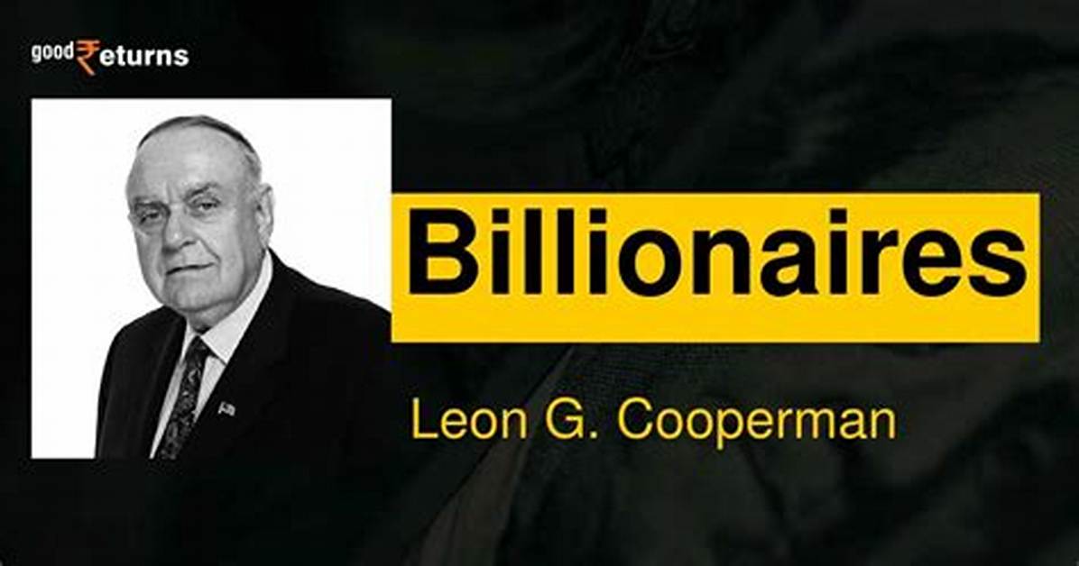 Leon G Cooperman Biography, Age, Education, Net Worth, More Taxes, Wife and Children.