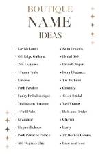What Are Some Good Boutique Names?