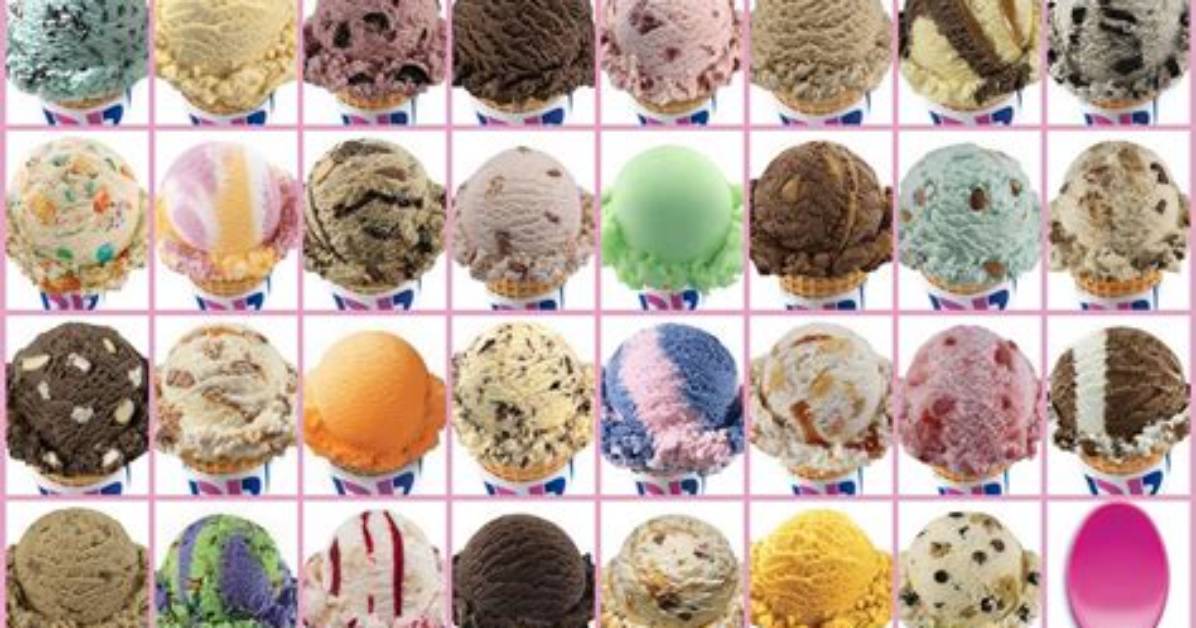 What Are the 31 Flavors of Ice Cream at Baskin-Robbins?