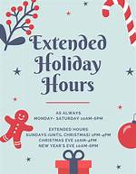 What Are the Extended Hours for Christmas Shopping?