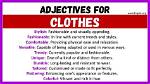 What Are Words That Describe Clothing?