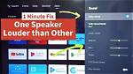 What Causes One Speaker to Be Louder Than the Other?