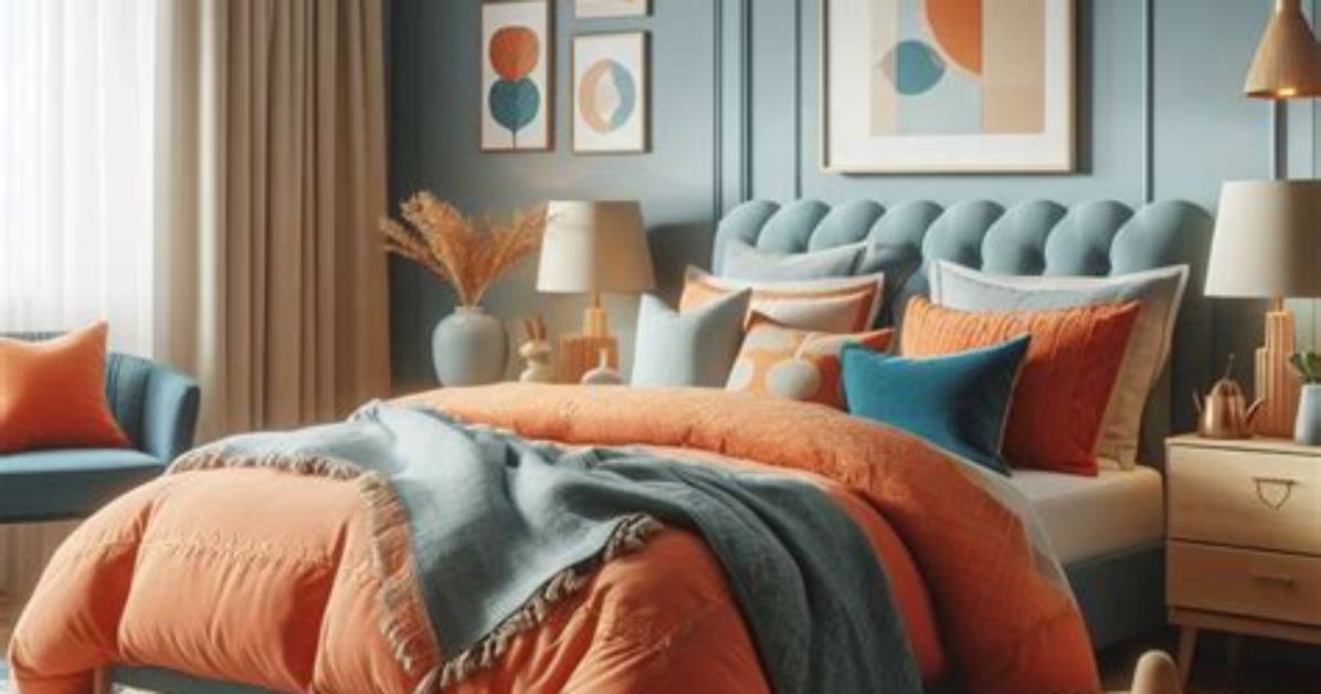 What Color Bedding Goes with a Blue Wall?