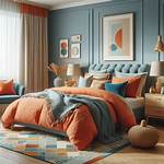 What Color Bedding Goes with a Blue Wall?