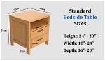 What Height Should a Bed Side Table Be?
