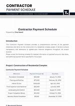 What Is a Typical Payment Schedule for a Contractor?