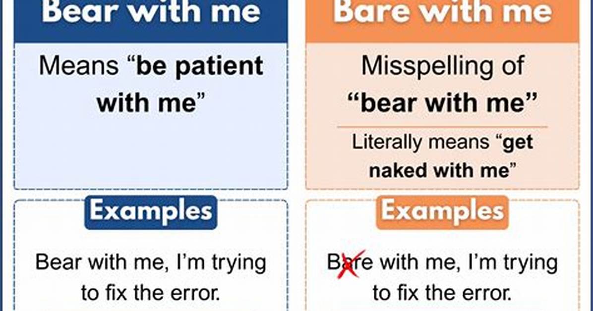 What Is Correct Bare with Me or Bear?