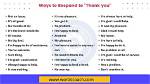 What Is the Response for Thank You?