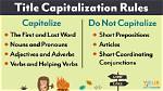 Which Title Is Capitalized Correctly?