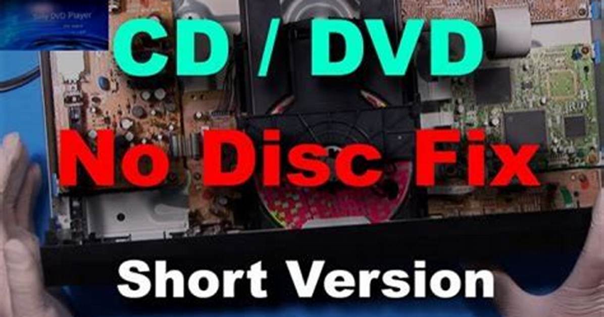 Why Does My New Dvd Player Say No Disc?