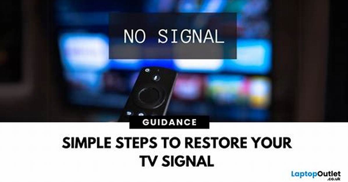 Why Does My Tv Say No Signal for My Xbox One?